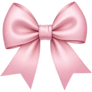 light pink ribbon bow sticker