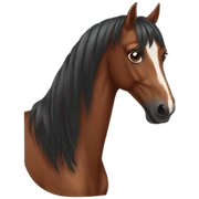 Bay horse sticker