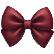 Dark red bow  sticker