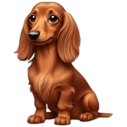 Long haired dachshund sticker