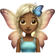 a fairy and a butterfly  sticker
