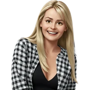 smiling blonde girl portrait sticker
