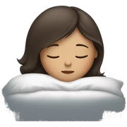 Brunette girl sleeping sticker