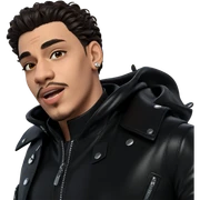 stylish boy in leather jacket sticker