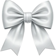 White bow sticker