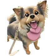 dog playing in the grass sticker