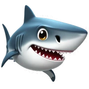 Shark with a top hat sticker