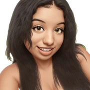 smiling girl with black hair sticker