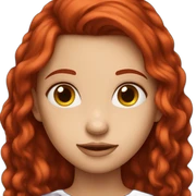 dark red head girl sticker