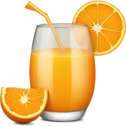 Orange juice sticker