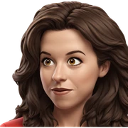brown haired girl portrait sticker