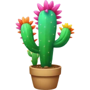 Rainbow cactus sticker
