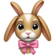 Bunny with a bow  sticker