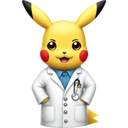 pikachu wears lab coat  sticker