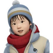 winter boy in cozy attire sticker