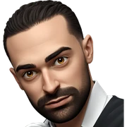 realistic portrait of a man sticker