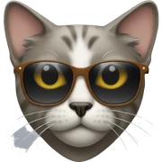 Cat with sunglasses sticker