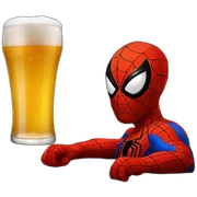 Spiderman cerveza sticker