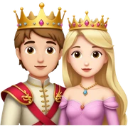 White Princess and prince love sticker