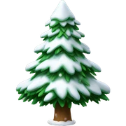 Christmas tree with snow  sticker