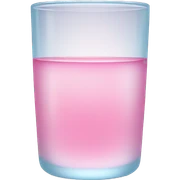 Pink glass of water  sticker