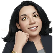 smiling girl with black hair sticker