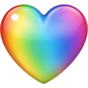 Rainbow heart sticker