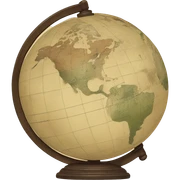 old antique globe sticker