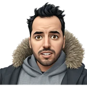 boy with black hair and beard sticker