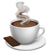 Realistic hot chocolate with smoke sticker