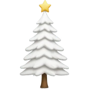 White christmas tree sticker