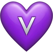 The Letter “y” inside a Purple Heart sticker