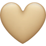 Beige heart sticker