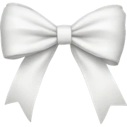 White bow sticker