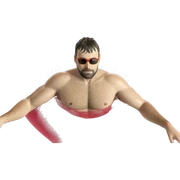 bearded boy in water sticker