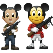 Micky mouse and an smg sticker