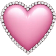 pink heart with diamonds sticker