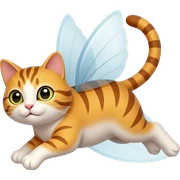 A cat fly sticker