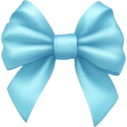 Pastel blue bow sticker
