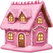 pink gingerbread house  sticker