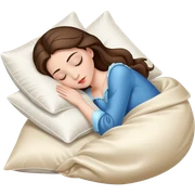 sleeping beauty brunette white girl with a silk pillow sticker