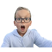 boy with glasses outdoors sticker