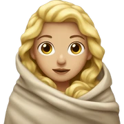 blonde girl in blanket sticker