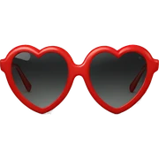 vintage red heart sunglasses sticker