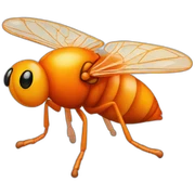 fly orange bird sticker