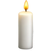 white-candle sticker