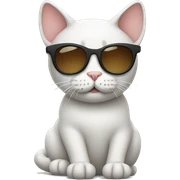 Cat with sunglasses sticker