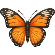 Orange butterfly sticker
