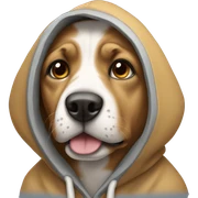 Dog wearing hoodie  sticker