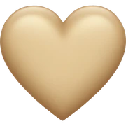 Beige heart  sticker